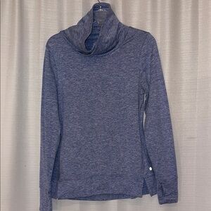 Women's Blue Cowl Neck Sweatshirt